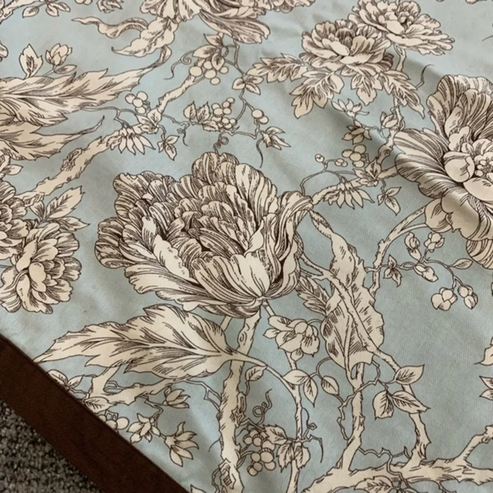 Decorative Throw Pillow King Size Sham Lumbar Pillow Cover Blue & Brown Branches